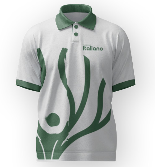 Camisa Patrimonio Italiano - Branca e Verde